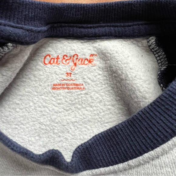 CAT & JACK Navy and Gray Sweatshirt, 3T - Picture 2 of 5